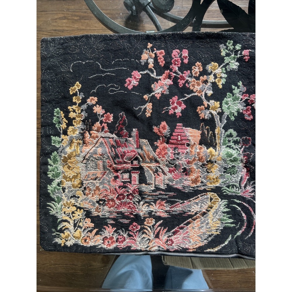 Vintage Tapestry Japanese Pillow Cover 16"